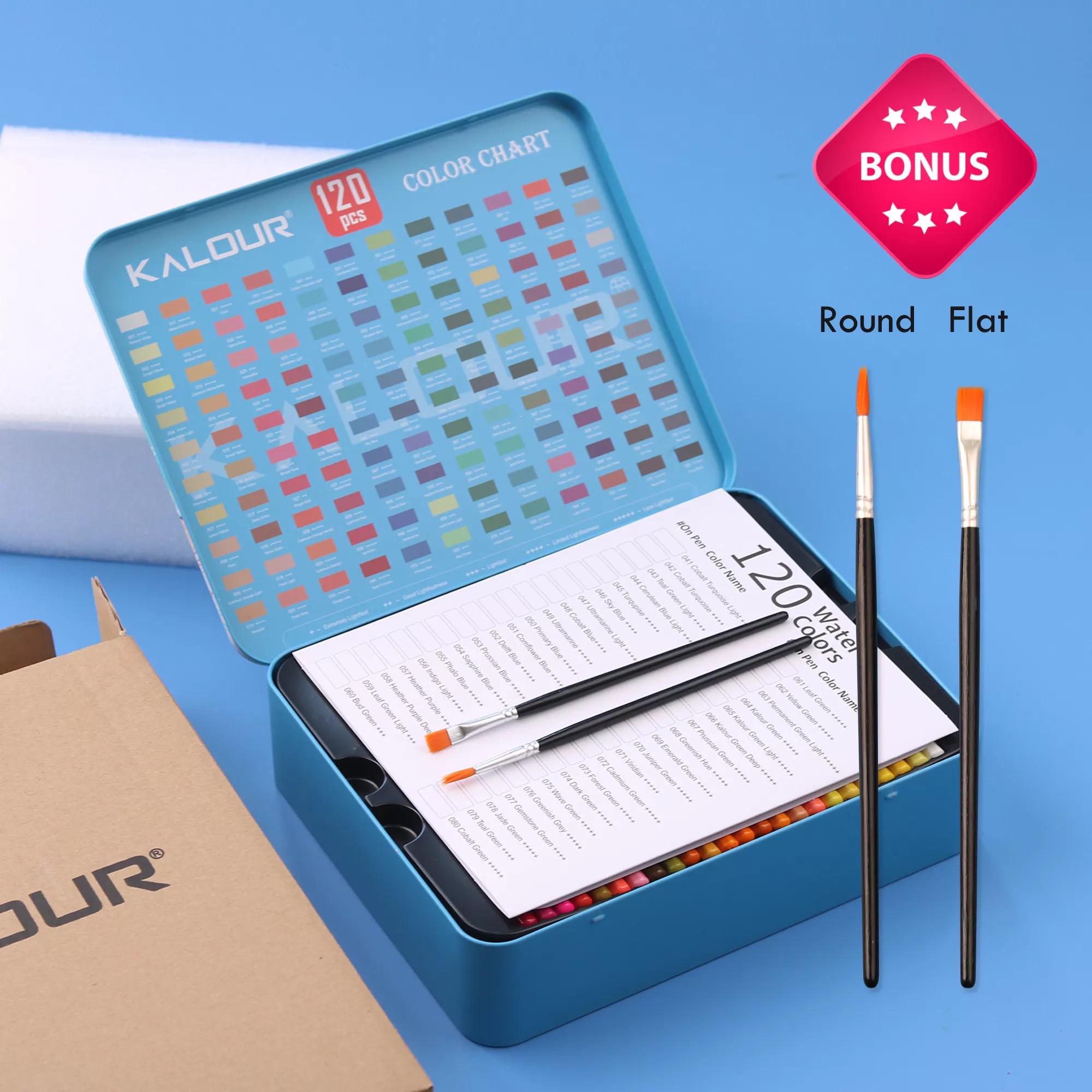 Набір акварельних олівців KALOUR 120 кольорів у металевому пеналі - фото 6 Набір акварельних олівців KALOUR 120 кольорів у металевому пеналі - фото 6