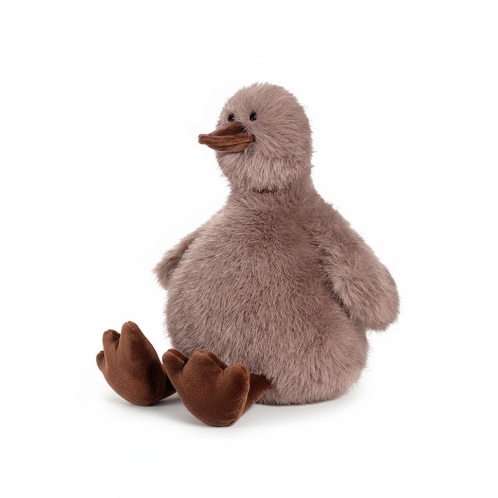 М'яка плюшева іграшка Jooki Ladom Каченя з м'якого хутра 45 см Коричневий