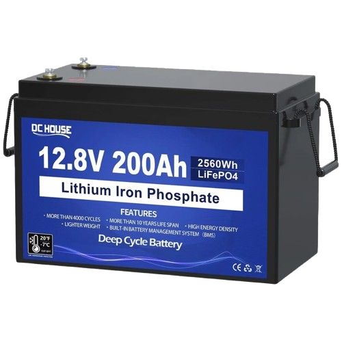 Аккумуляторная батарея DСHOUSE LiFePO4 12,8V 200 Ah заряд 160А Черный (ECO-LFP12200)