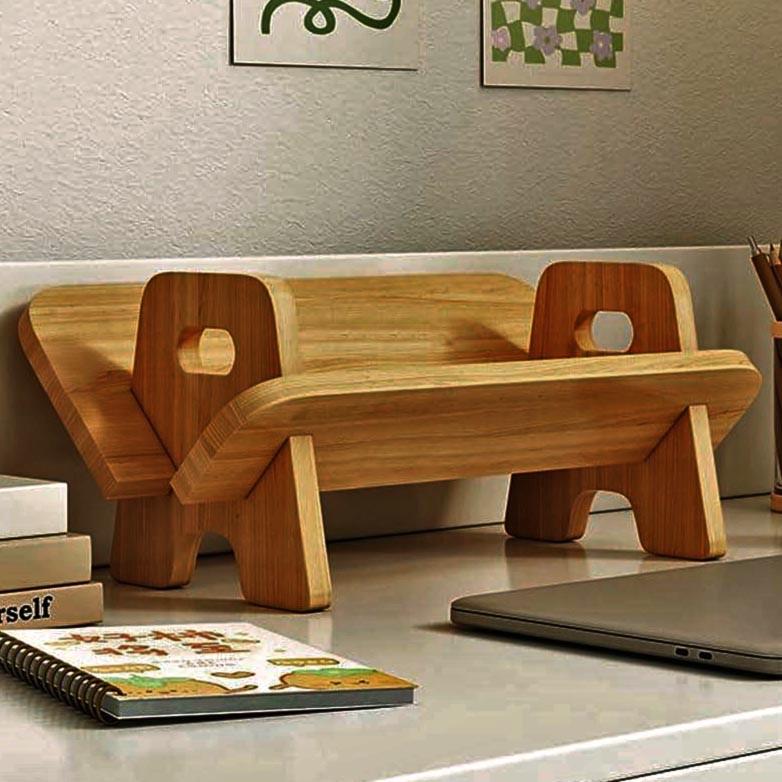 Полка книжная настольная из дерева Фанрис Тектона (КПА-000224)