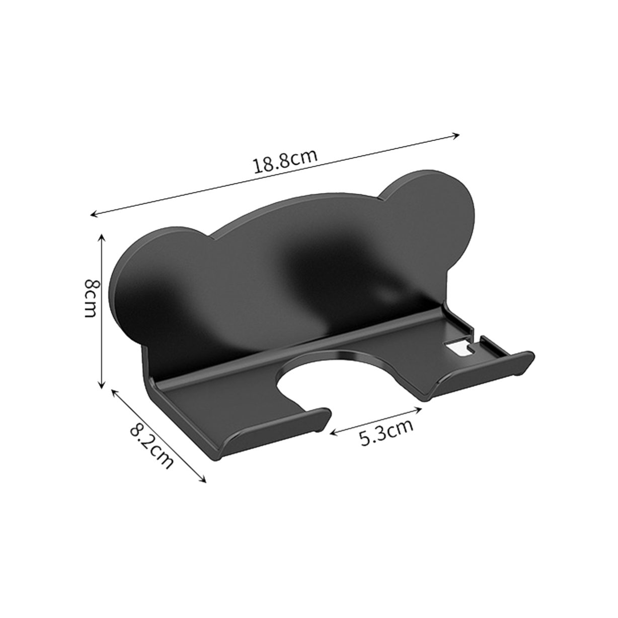 Держатель настенный для фена из пластика 18,8х8,2х8 см Белый - фото 3 Держатель настенный для фена из пластика 18,8х8,2х8 см Белый - фото 3