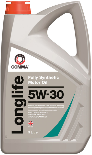Моторне мастило автомобільне COMMA LONG LIFE 5W-30 5 л (GML5L)