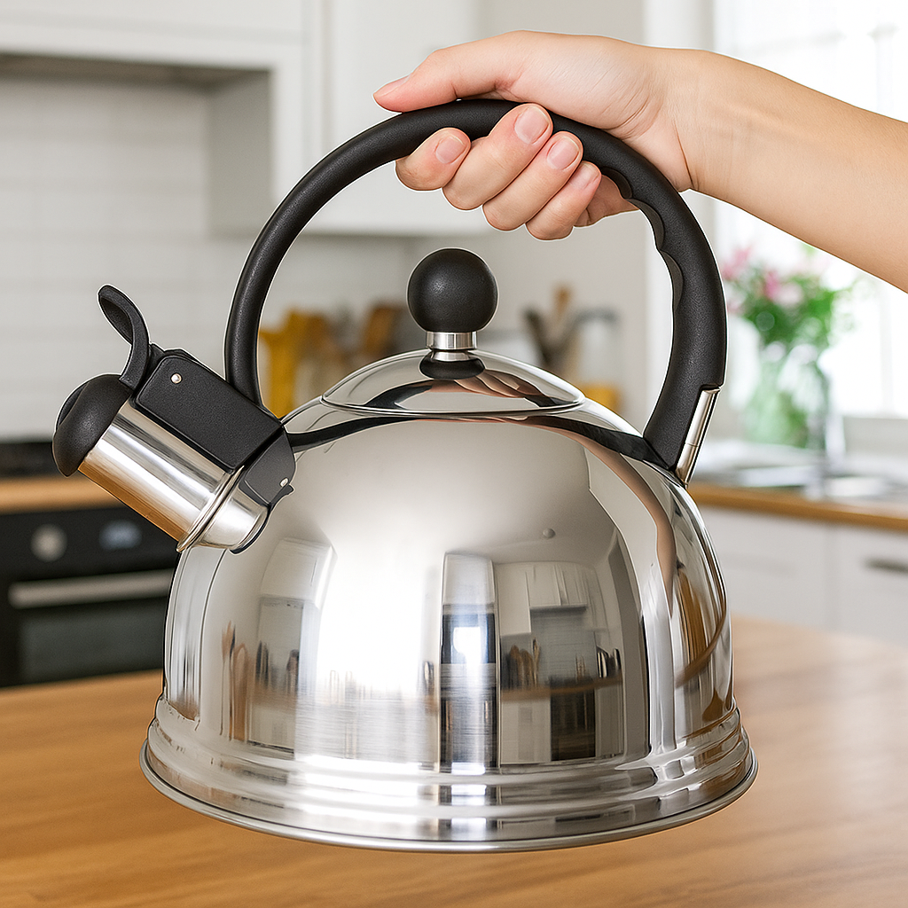 Чайник для плиты DoubleBase со свистком нержавеющая сталь/двойное дно 2,5 л (28410807) - фото 2 Чайник для плиты DoubleBase со свистком нержавеющая сталь/двойное дно 2,5 л (28410807) - фото 2