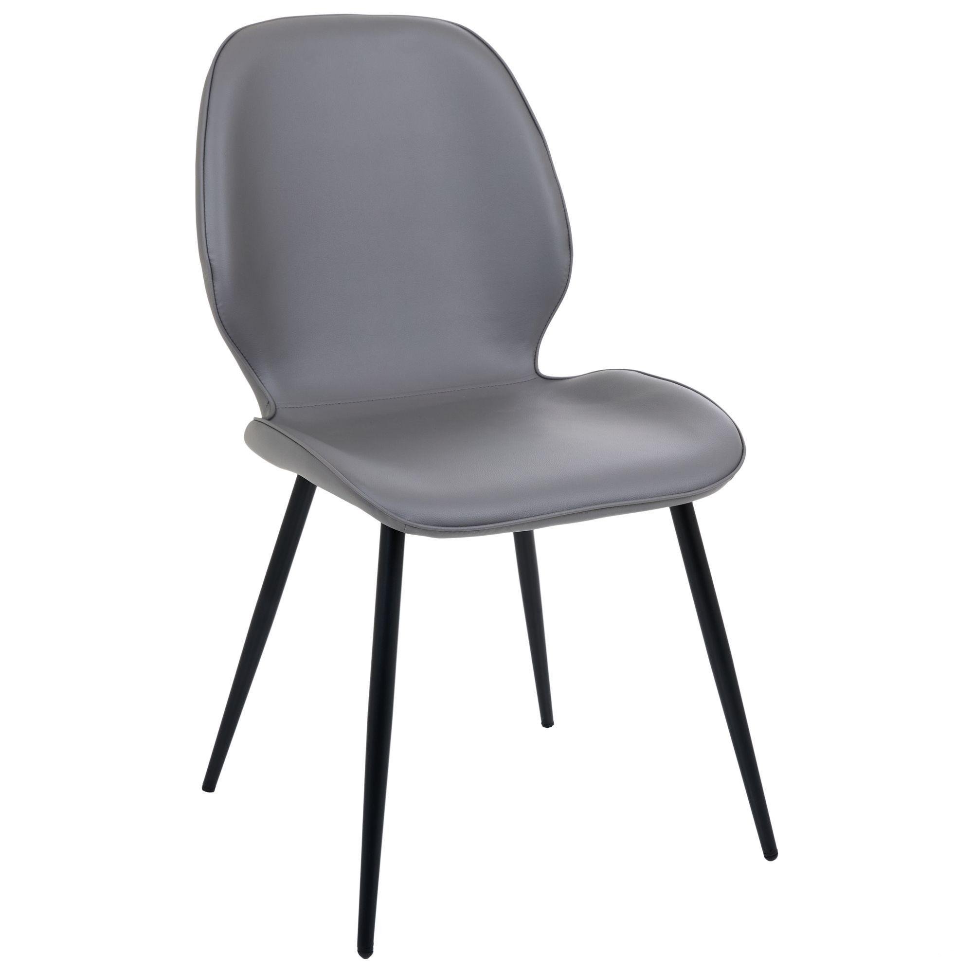 Стілець AMF Percy шкірозамінник Чорний/Сірий (555392) - фото 1 Стілець AMF Percy шкірозамінник Чорний/Сірий (555392) - фото 1