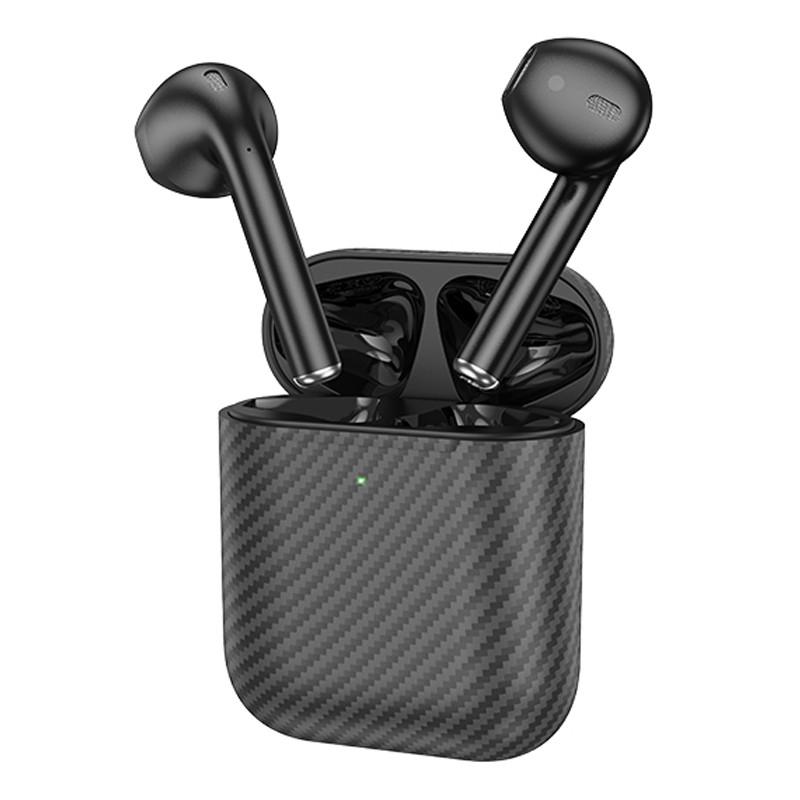 Навушники бездротові TWS Hoco EW41 Plus carbon fiber pattern version Black (00000074003_1)
