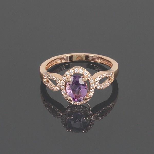 Кільце з червоного золота з аметистом (2245132677)