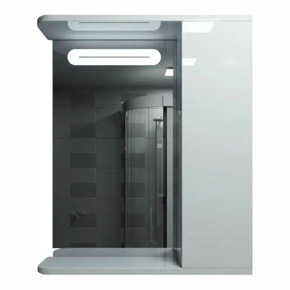 Зеркальный шкаф ШК5 с LED подсветкой дверцы справа 600х700х160 мм