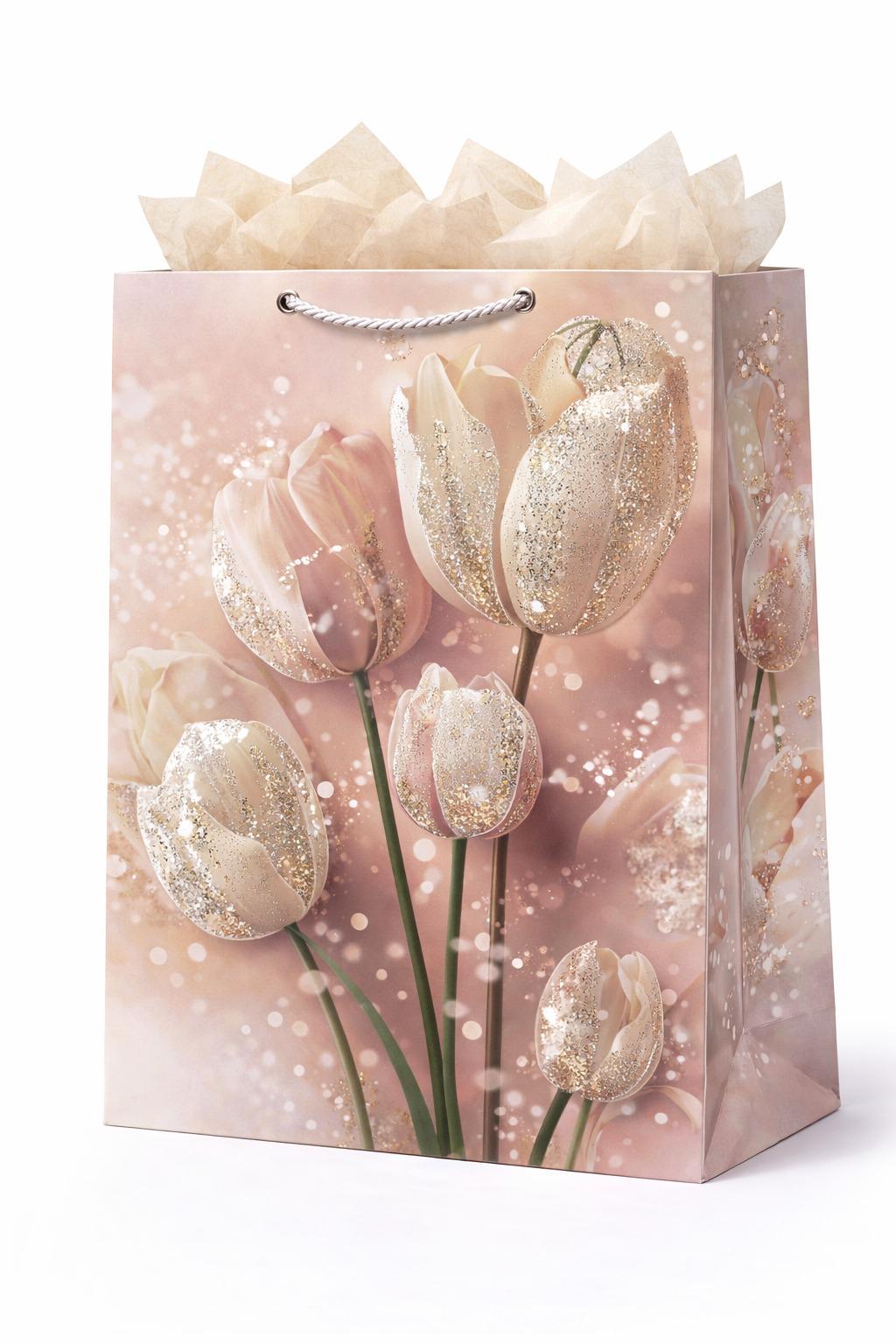 Пакет подарунковий паперовий Tulips S 18х24х8,5 см (R40817-S)