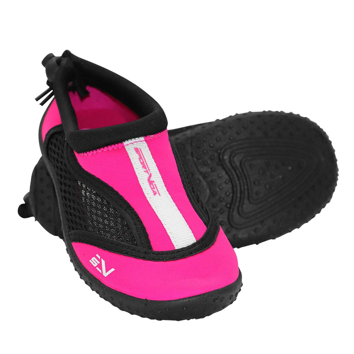 Аквашузи для пляжу і коралів SportVida SV-GY0001-R33 Size 33 Black/Pink - фото 6