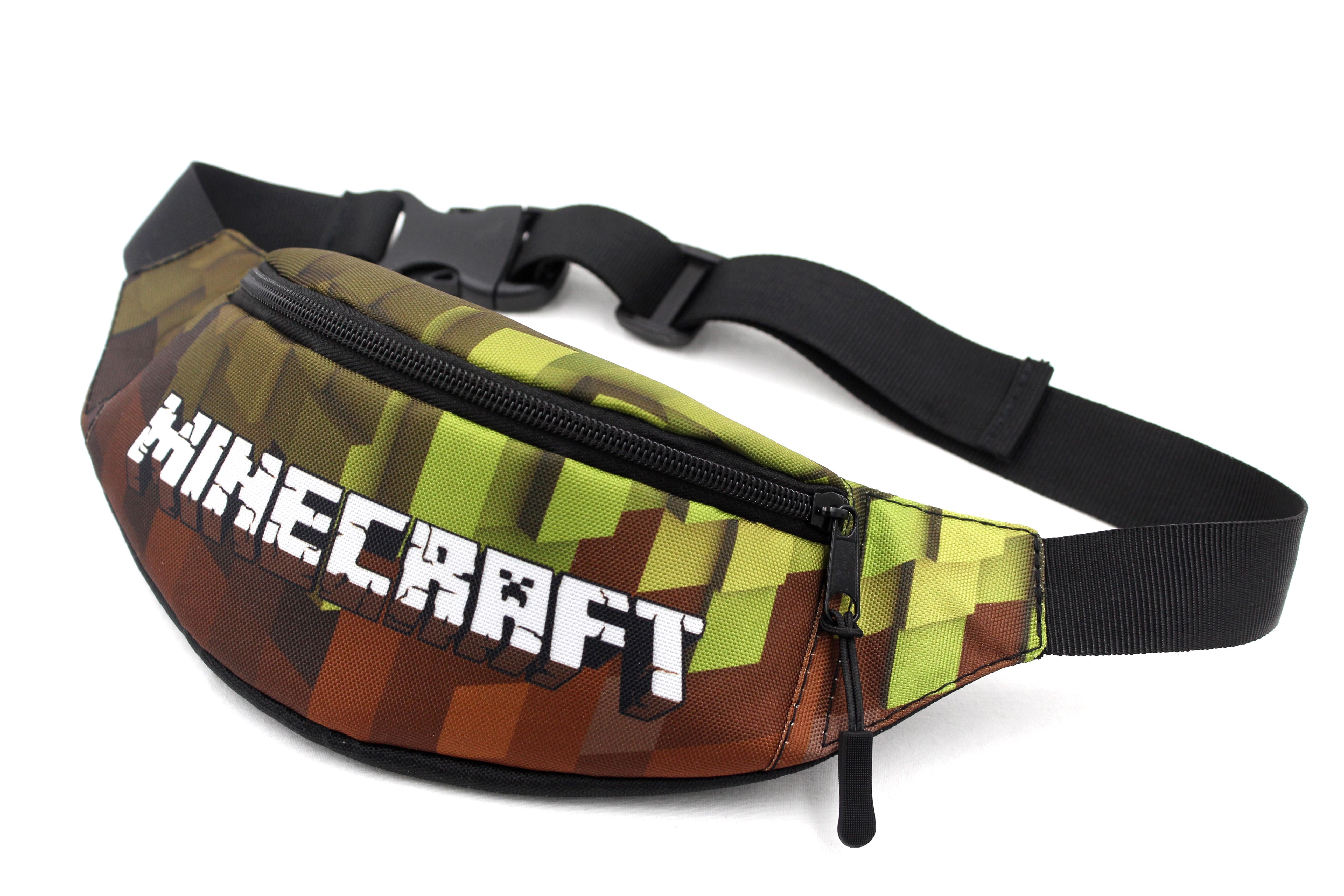 Сумка бананка дитяча для хлопчика Майнкрафт Лого (Д-005)