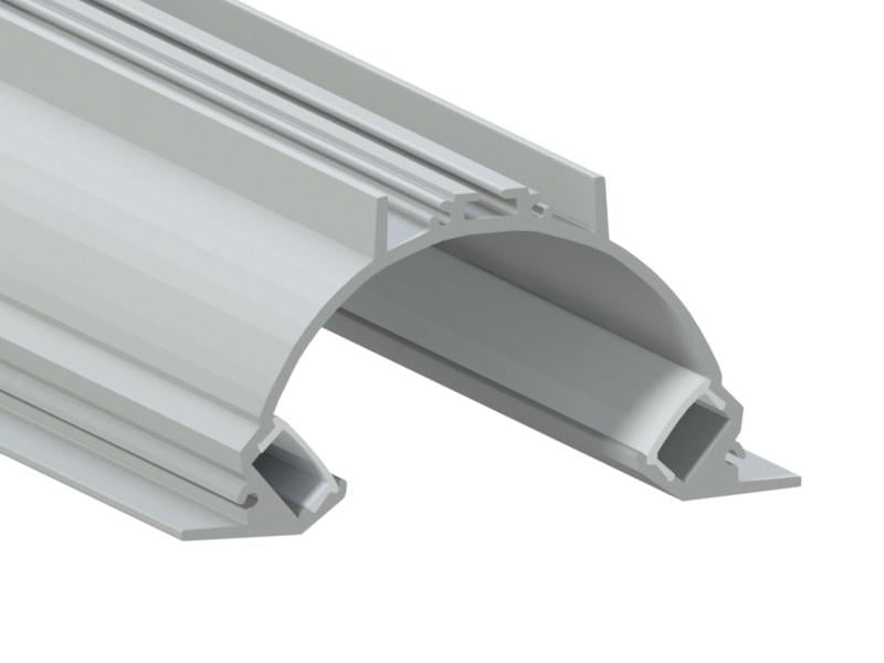 Профиль алюминиевый анодированный LEDUA АЛ-33 + рассеиватель для LED ленты врезной 1 м (4277)