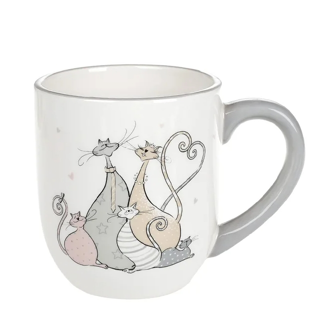 Чашка керамическая Flora Веселая семейка 0,5 л (31873)