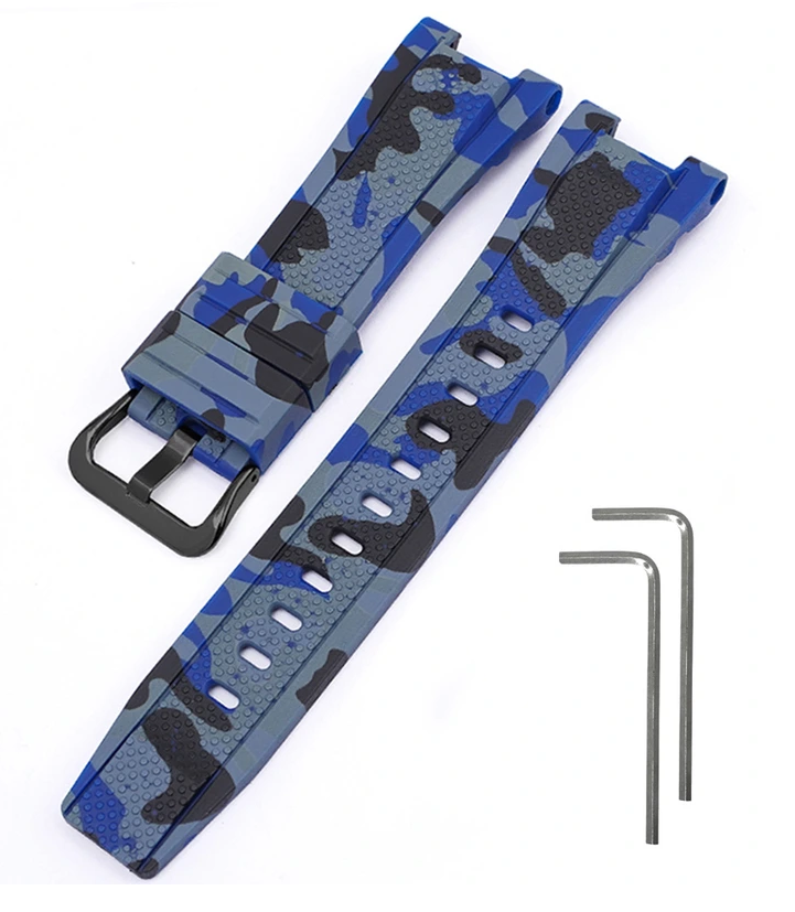 Ремінець для Casio G-Shock GST-W300 Camo Blue BK (4083)