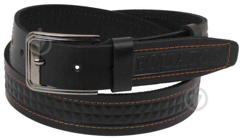 Кожаный ремень Skipper 110-130 x 3.8 см Черный (1120-38)