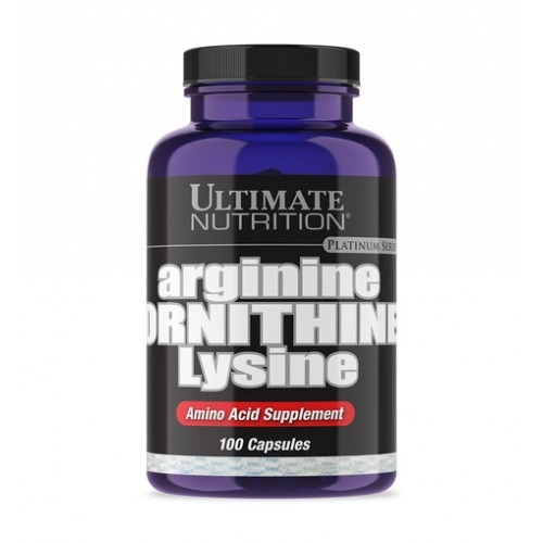 Аминокислота Ultimate Nutrition Arginine Ornithine Lysine 100 капсул Аминокислота Ultimate Nutrition Arginine Ornithine Lysine 100 капсул