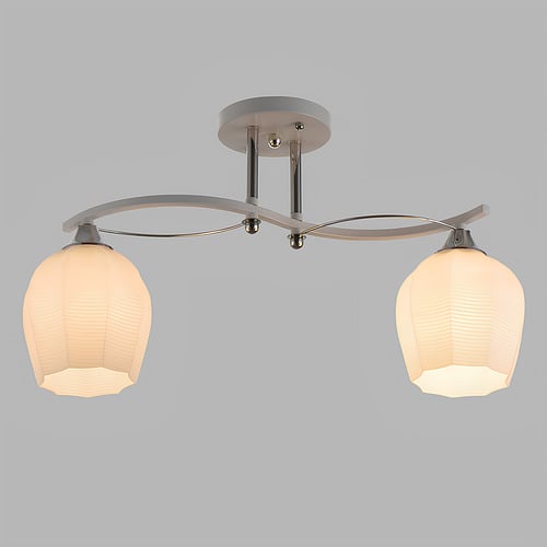 Люстра Svet на два плафона под лампы Е27 Белый (SR-N5071/2 WT+CR)