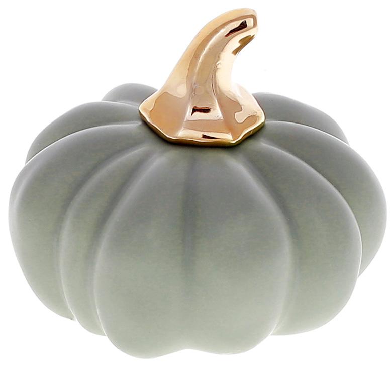 Фарфоровая фигурка Тыковка 9х9х8 см Серый с золотом (BD-727-411)