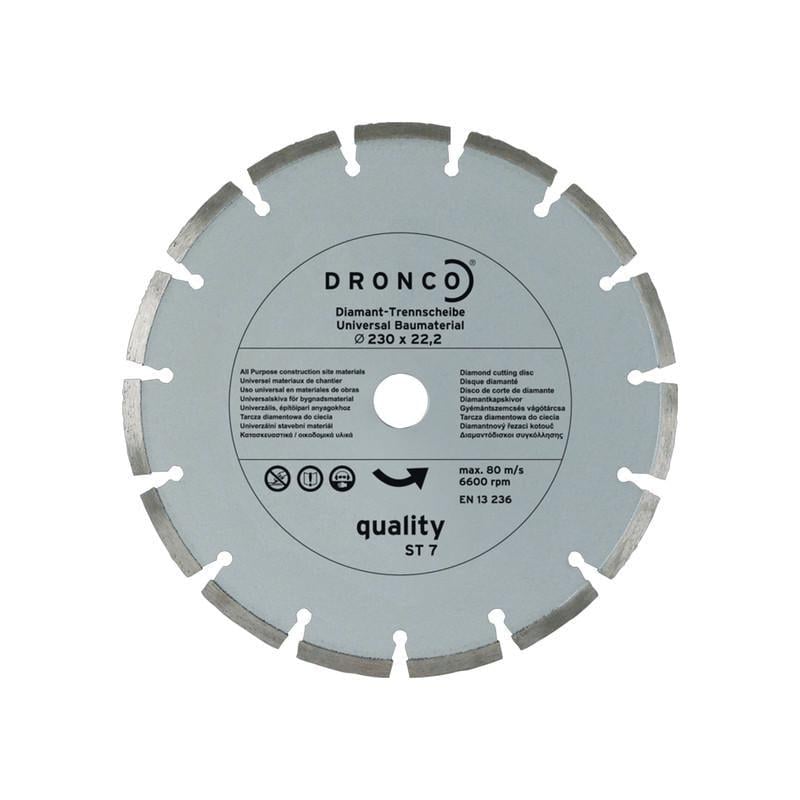 Диск алмазный отрезной Dronco ST-7 quality 230x2,4x22,2 мм по бетону/камню/кирпичу/граниту (INKRUM00ST2302422D)