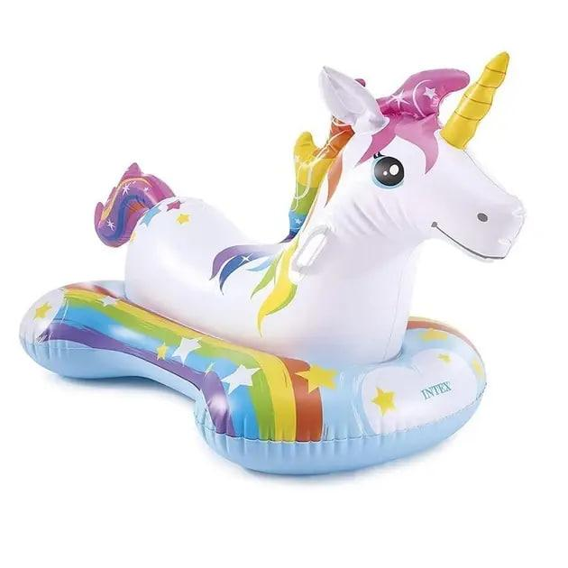 Надувной плотик для катания Intex 57552 Единорог с ручками 163-86 см (2290761593)