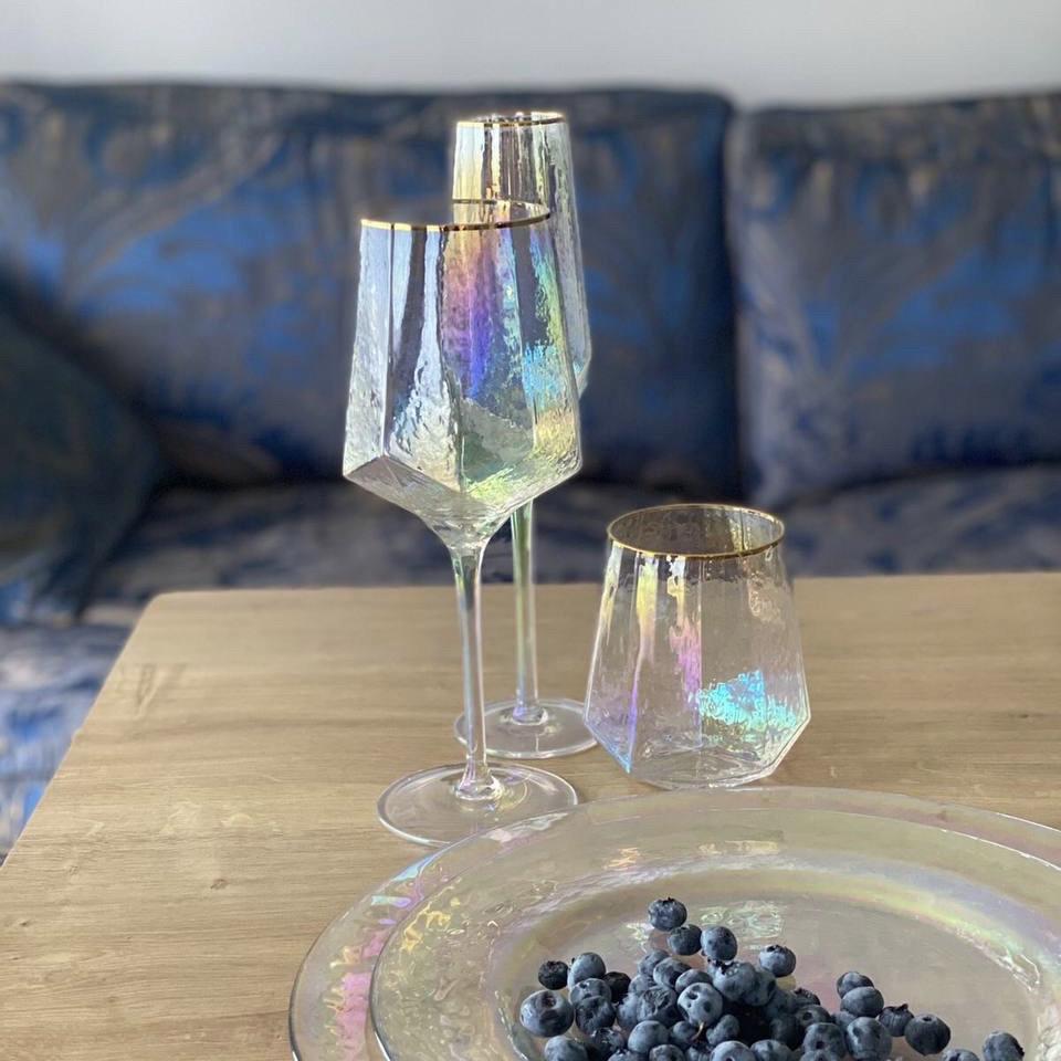 Келих Перлина 600 мл Перламутровий/Прозорий - фото 3 Келих Перлина 600 мл Перламутровий/Прозорий - фото 3