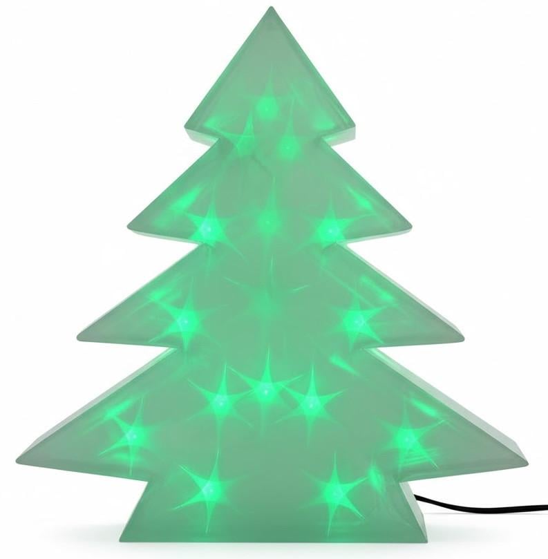 Фигура новогодняя светодиодная Елка на батарейках с таймером Зеленый (17546)