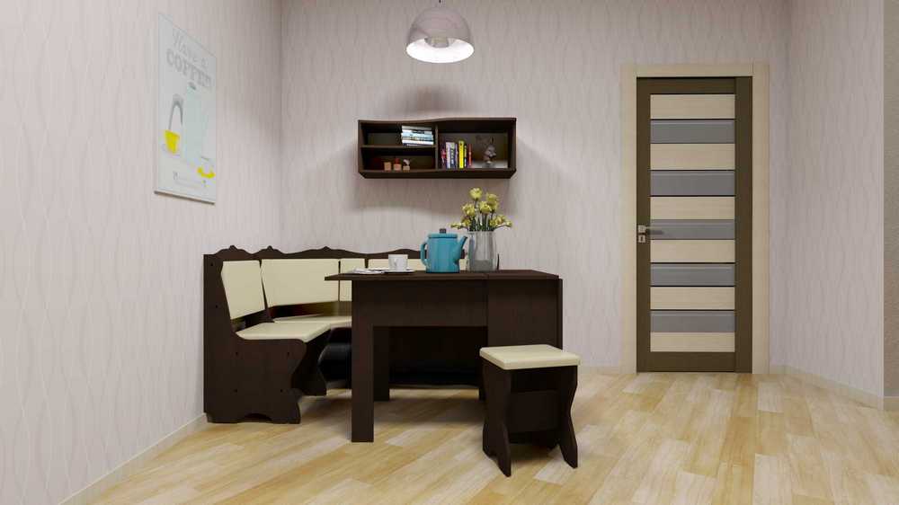 Стіл-книжка розкладний Компаніт-1 Венге (60c733c356ed397aa71047d3) - фото 2