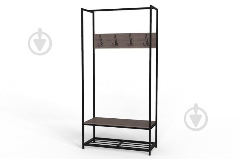 Вешалка напольная Ferrum-decor Трелис 13 180x90x38 см Дуб Сонома / Черный (XK00293) Вешалка напольная Ferrum-decor Трелис 13 180x90x38 см Дуб Сонома / Черный (XK00293)