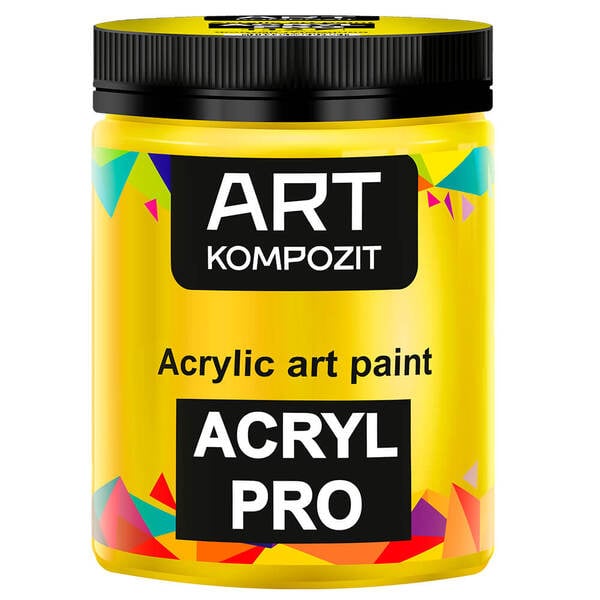 Акриловая краска ART Kompozit 112 430 мл Желтый лимонный (KT112) - фото 1 Акриловая краска ART Kompozit 112 430 мл Желтый лимонный (KT112) - фото 1