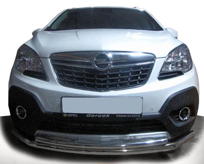 Передняя защита ST014 CAN для Opel Mokka 2012-2021 гг. нержавеющая сталь Хром