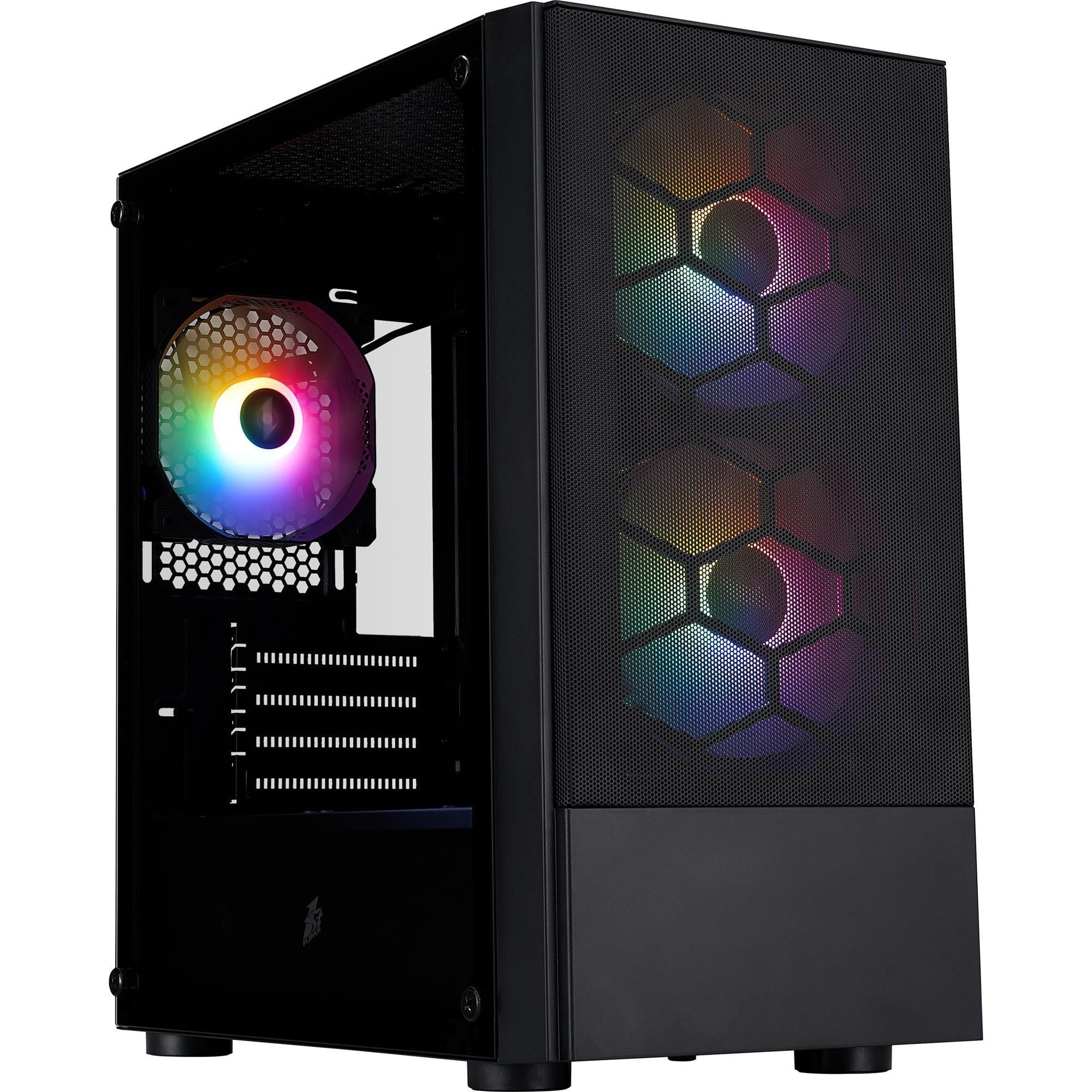 Корпус для ПК 1stPlayer X4-M Mini-Tower no PSU MicroATX/Mini-ITX RGB Black (X4-M-BK-2F1P-1F1)