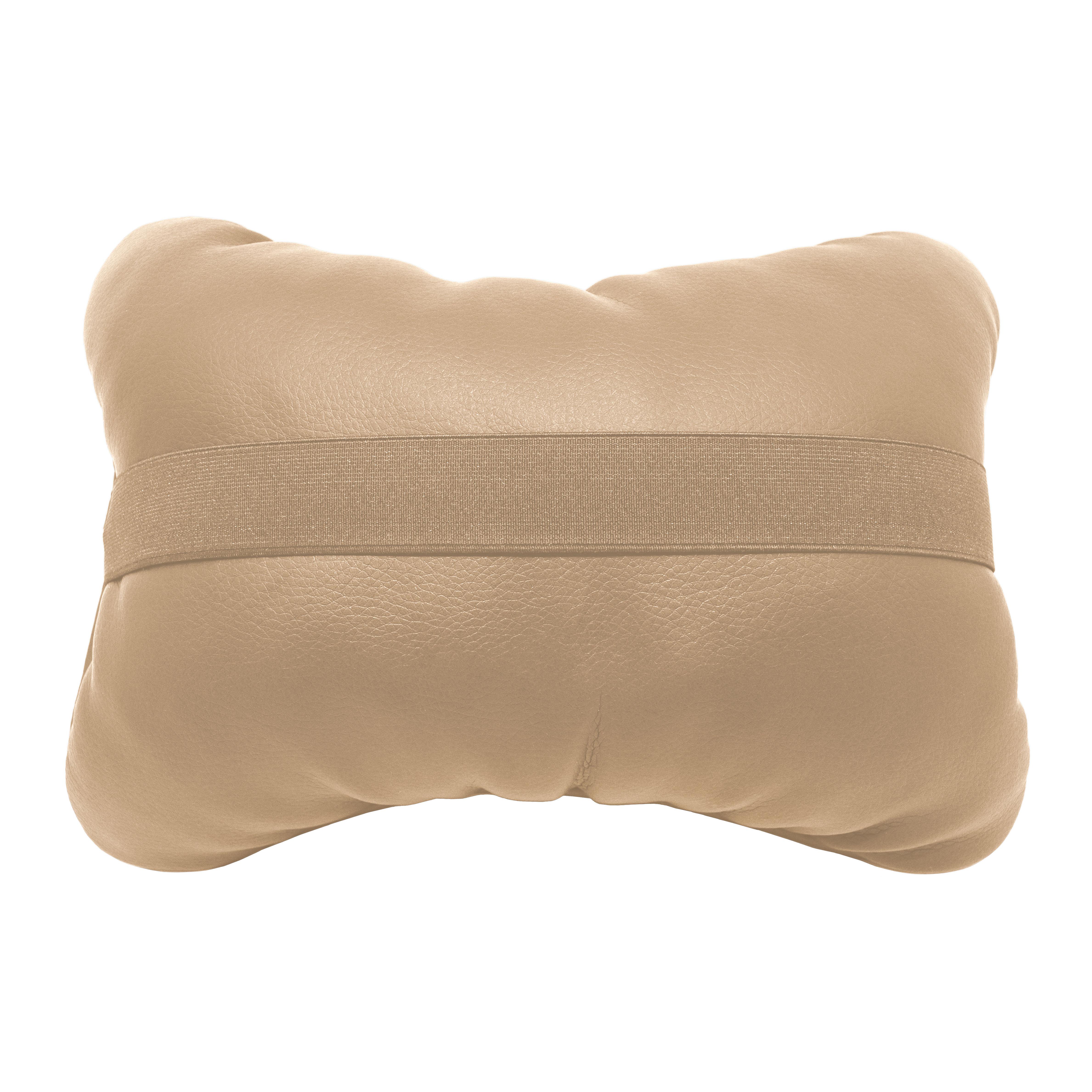 Подушка автомобильная Avtolife Chevrolet для шеи из экокожи Бежевый (AVT-LBE-18) - фото 2