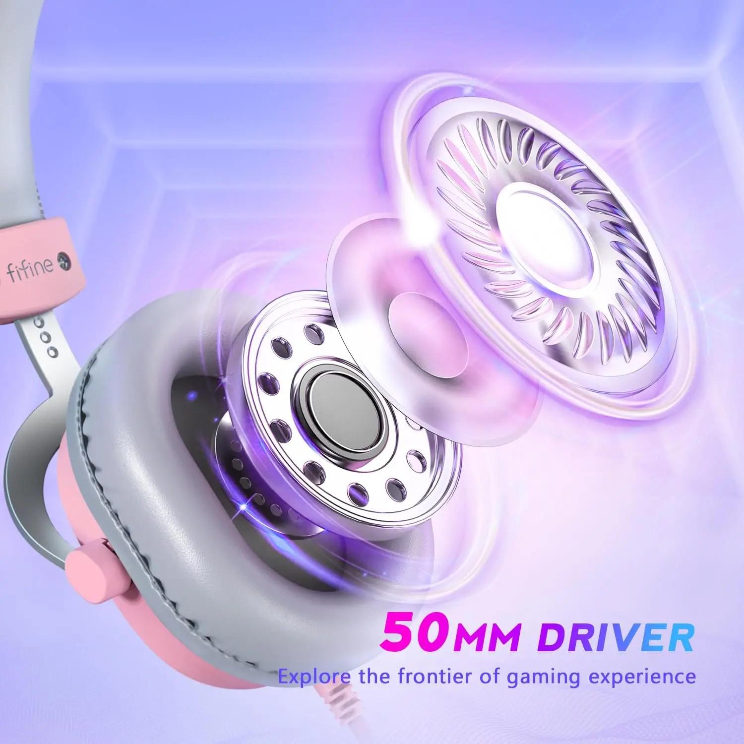 Навушники з мікрофоном FIFINE H9P Pink (569019) - фото 8 Навушники з мікрофоном FIFINE H9P Pink (569019) - фото 8