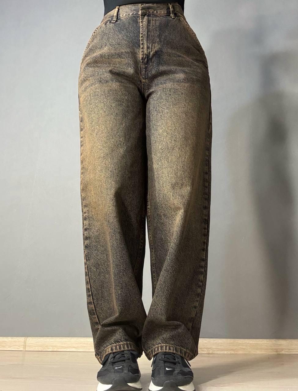 Джинсы женские It’s Basic 2952-17 skater baggy бананы р. 36 Коричневый (6310)