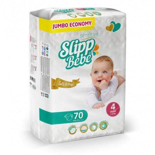 Підгузки дитячі Slipp Bebe Maxi Jumbo Economy 4 7-18кг 70 шт.