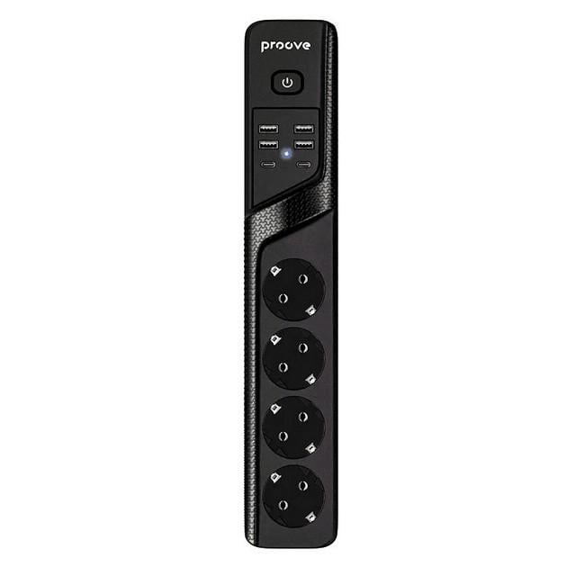 Мережевий фільтр Proove Power Socket P-04 4 розетки/4 USB/2 Type-C 2М Black