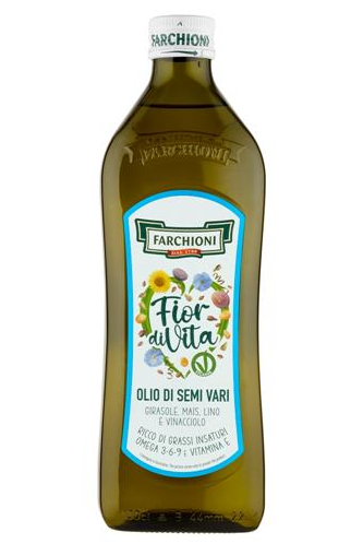 Смесь пяти растительных масел Farchioni Olio di Semi oliva/girasole/mais/lino/riso Omega 3/6/9 1 л