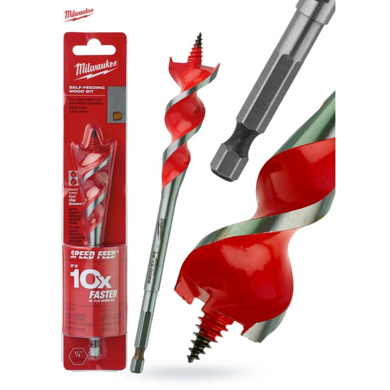 Сверло по дереву Milwaukee Speed Feed 18x165 мм 1/4HEX (4932464071) - фото 2 Сверло по дереву Milwaukee Speed Feed 18x165 мм 1/4HEX (4932464071) - фото 2