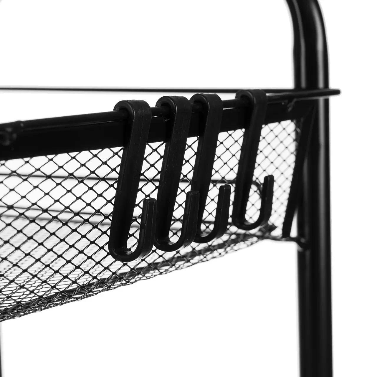 Стеллаж кухонный на колесах Ruhhy 24749 с тремя полками Black (24749 ) - фото 5 Стеллаж кухонный на колесах Ruhhy 24749 с тремя полками Black (24749 ) - фото 5