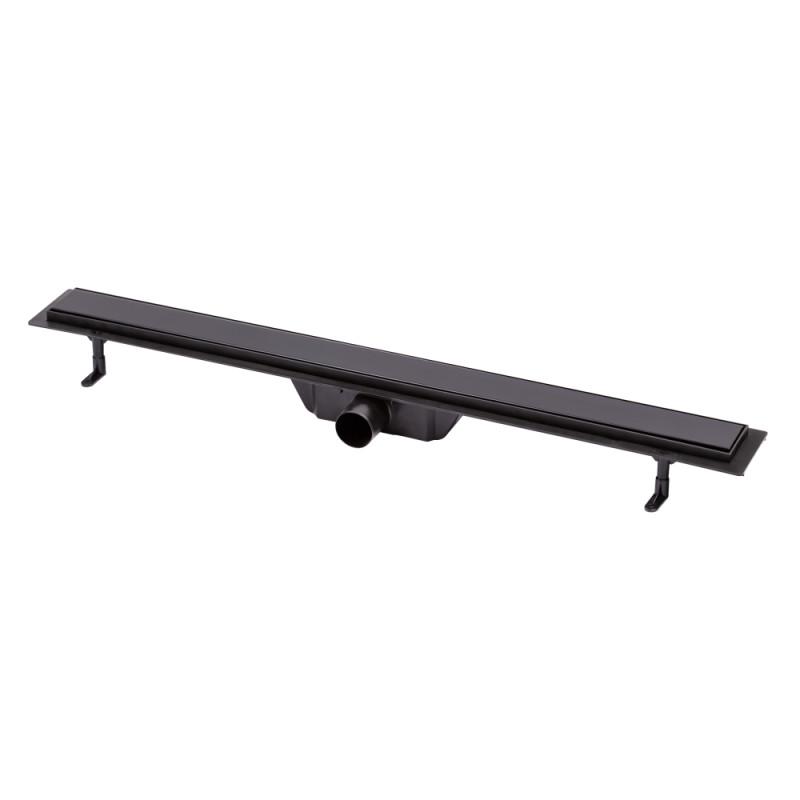 Трап линейный Q-tap Dry Tile304-900MBLA с нержавеющей решеткой 900х70 (11505)