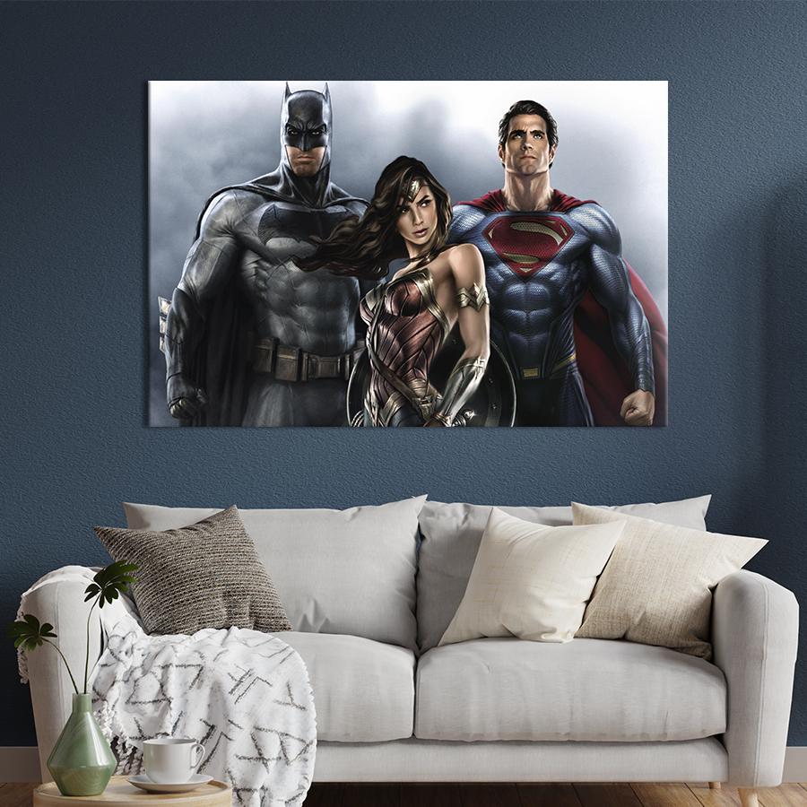 Настенный декор картина на холсте для интерьера Великолепная тройка DC 80x54 см (765-1)