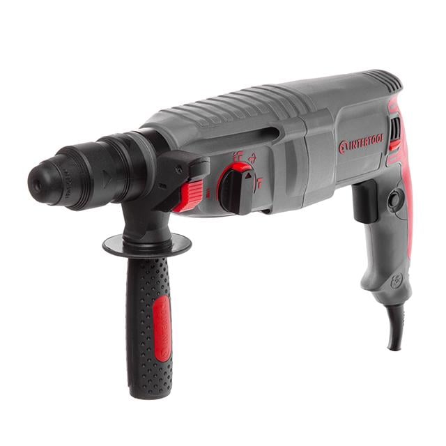 Перфоратор Intertool 850 Вт 3,2 Дж 0-900 об/хв 0-4400 уд/хв 3 режими SDS plus знімний швидкозатискний патрон (DT-0184)