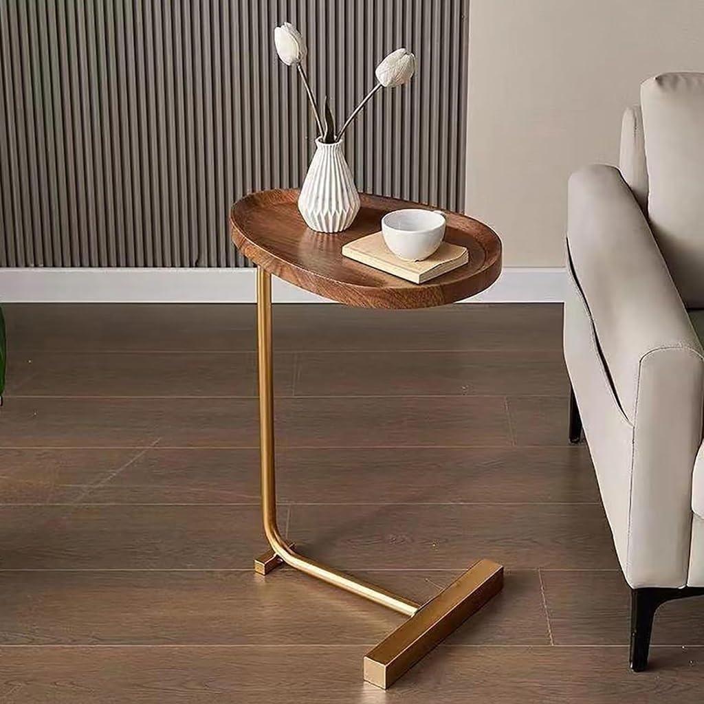 Столик кофейный прикроватный DUJEFF C-образный Коричневый (14204401) - фото 3 Столик кофейный прикроватный DUJEFF C-образный Коричневый (14204401) - фото 3