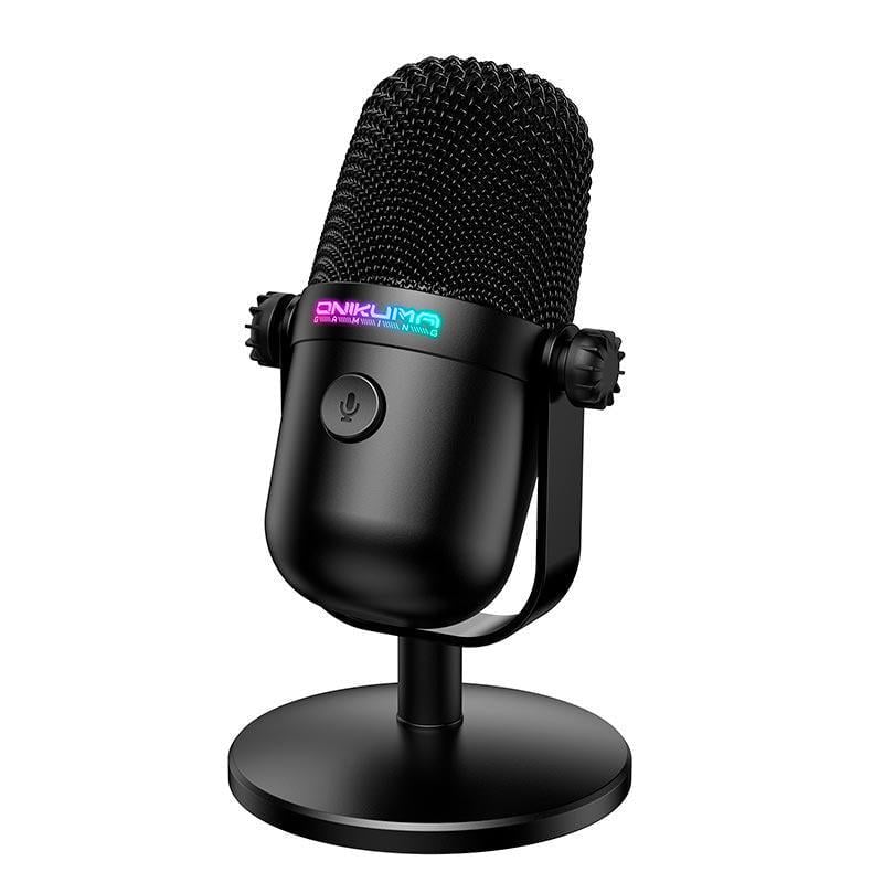 Микрофон конденсаторный игровой Onikuma M830 USB RGB подсветка для сдержек записи и общения Черный (M830)