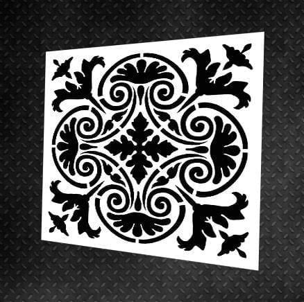 Трафарет багаторазовий DFA Квадратний візерунок 36 для штукатурки та фарби (K00036)