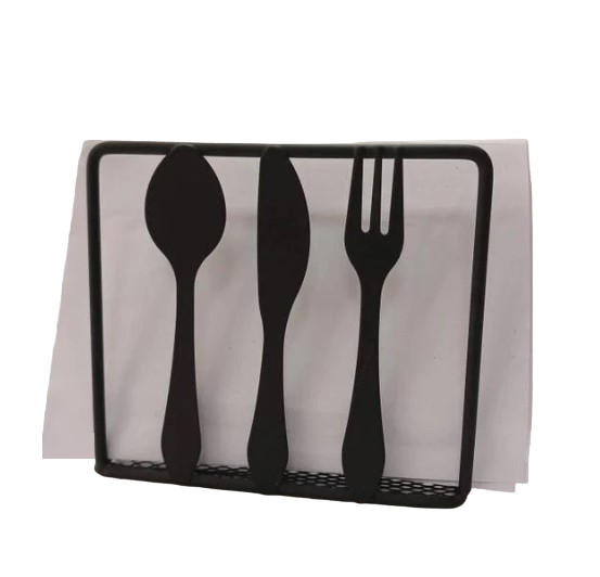 Підставка для серветок Dynasty металева 11х4х10 см Чорний