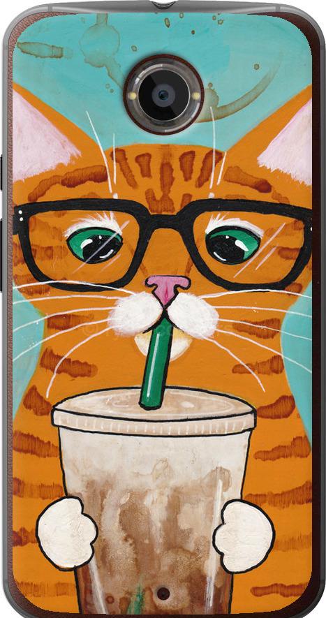 Чехол на Motorola Moto X2 Зеленоглазый кот в очках (4054u-372-42517) Чехол на Motorola Moto X2 Зеленоглазый кот в очках (4054u-372-42517)