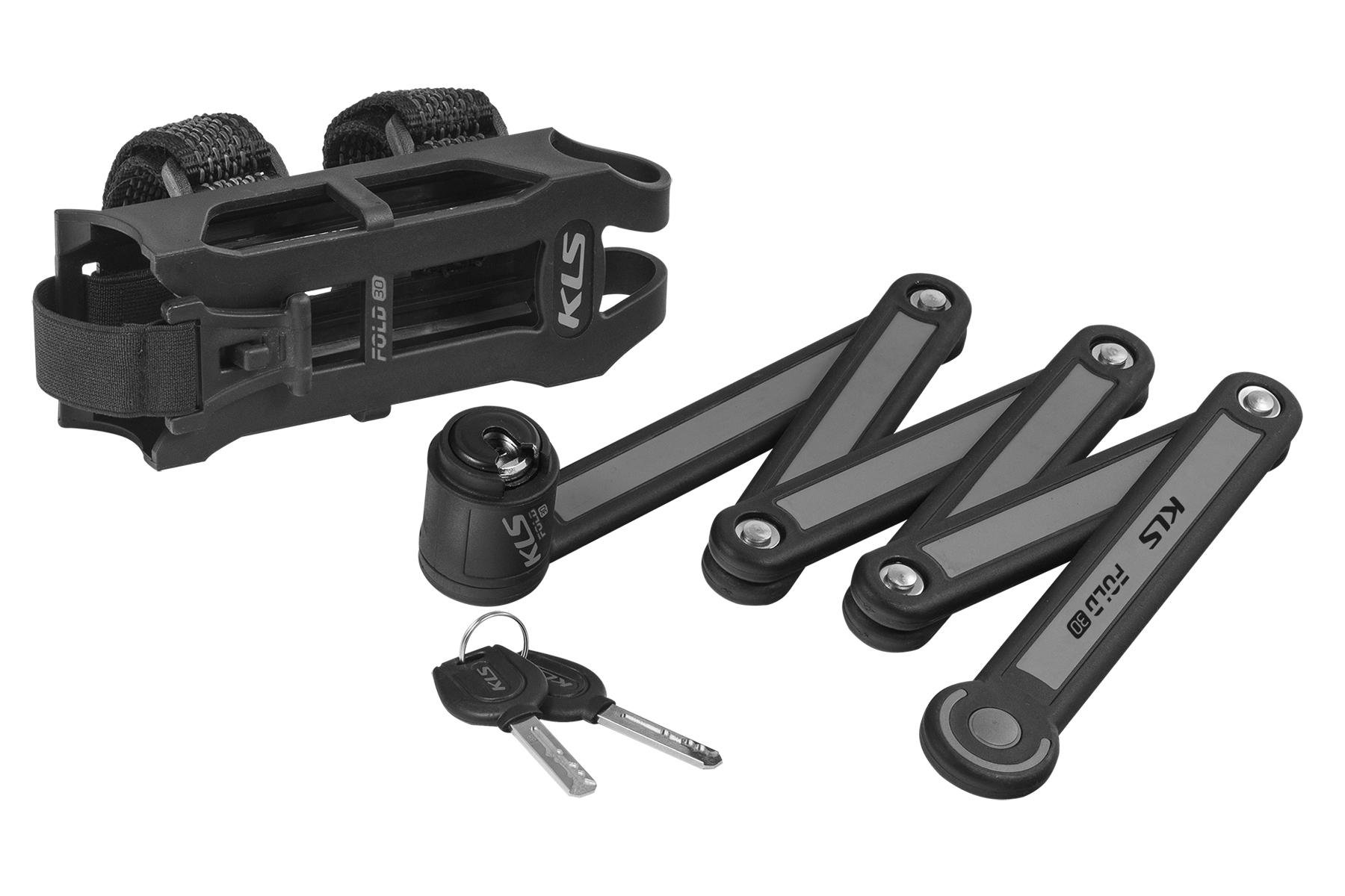 Замок фолдінговий під ключ KLS Fold 30 3,5х750 мм Сірий