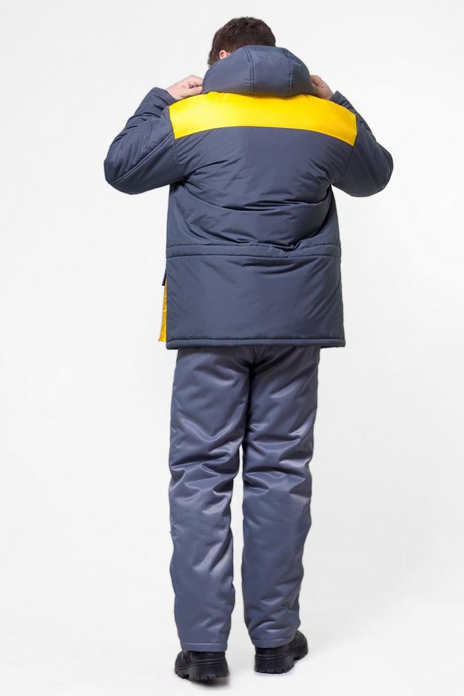 Куртка робоча утеплена Дюспо р. 44/46 182-188 см Сіро-жовтий (24818726) - фото 4 Куртка робоча утеплена Дюспо р. 44/46 182-188 см Сіро-жовтий (24818726) - фото 4