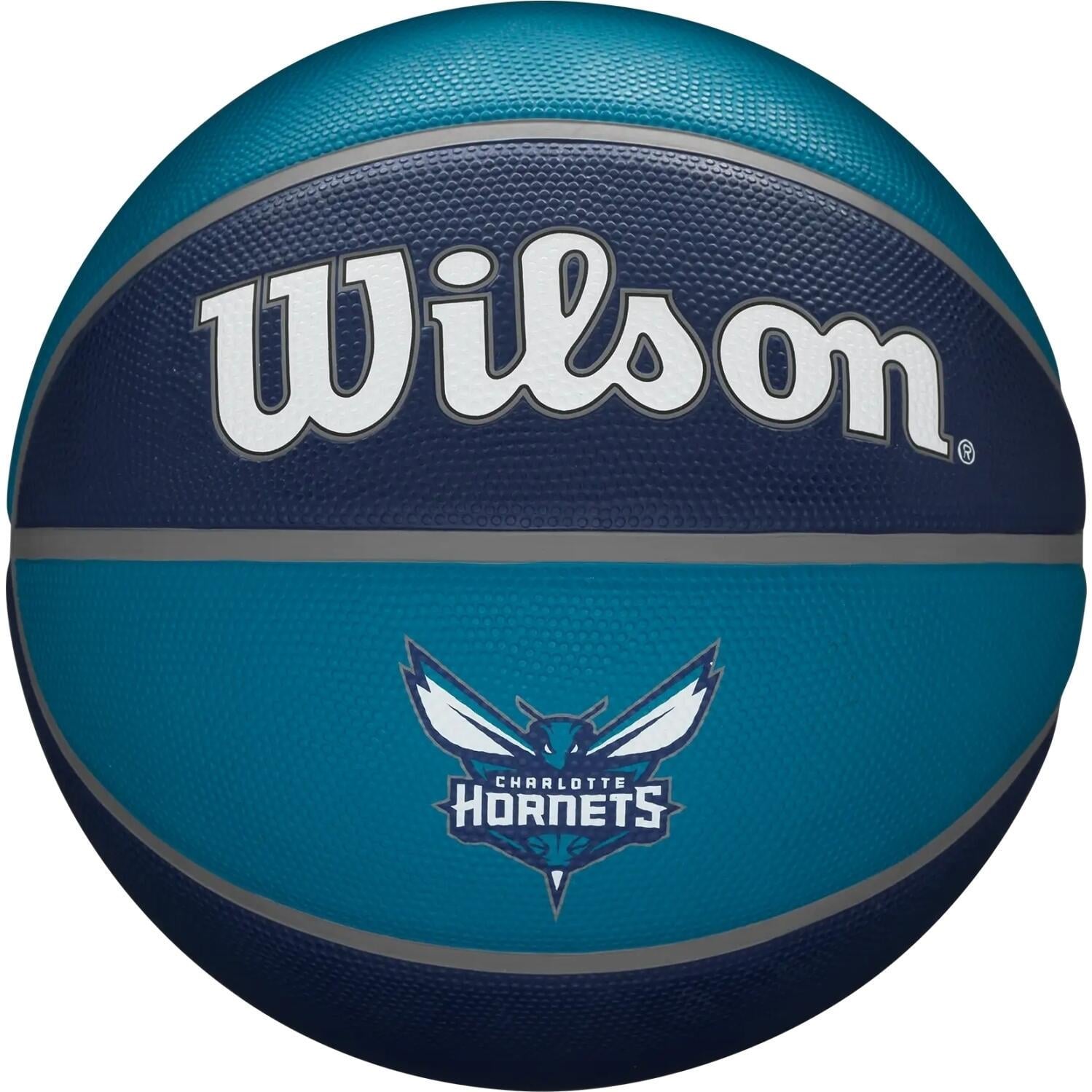 Баскетбольный мяч Wilson NBA TEAM TRIBUTE CHARLOTTE HORNETS р. 7 Сине-темно-синий