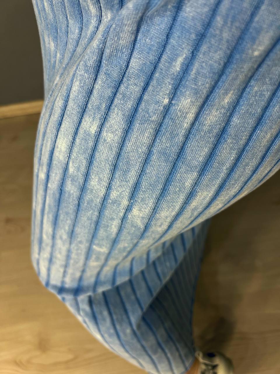 Платье женское Fashion 3042 длинная трапеция трикотажное в рубчик OS Голубой (26404729) - фото 7 Платье женское Fashion 3042 длинная трапеция трикотажное в рубчик OS Голубой (26404729) - фото 7